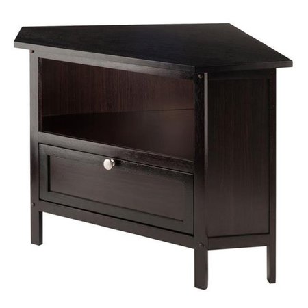 WINSOME TRADING Winsome Trading 92634 Zena Corner TV Stand; Espresso 92634